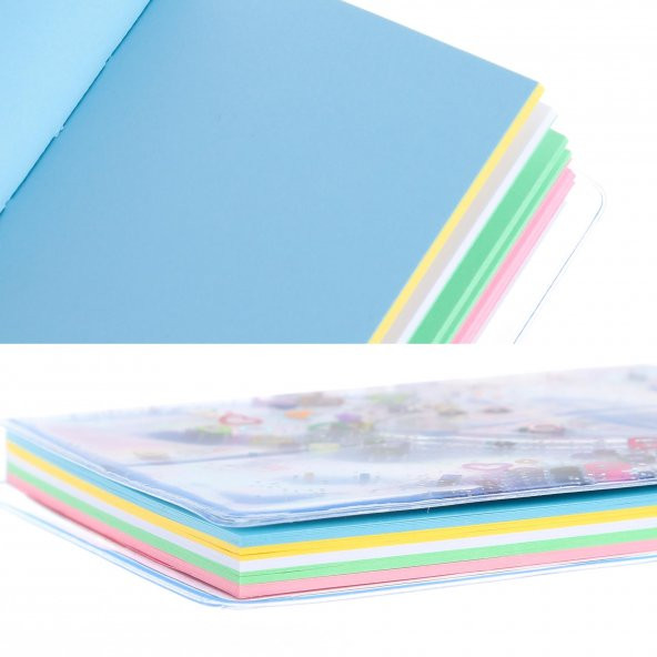 Flamingo Simli ve Sulu Kapaklı Rengarenk Sayfalı Mini Defter - 4