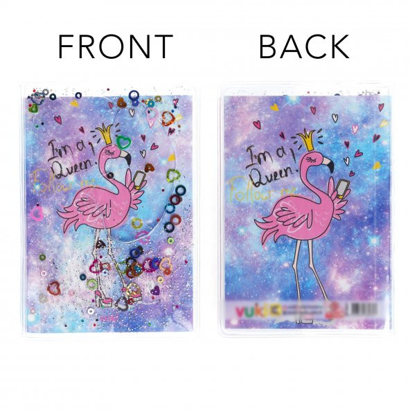 Flamingo Simli ve Sulu Kapaklı Rengarenk Sayfalı Mini Defter - 9