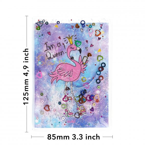 Flamingo Simli ve Sulu Kapaklı Rengarenk Sayfalı Mini Defter - 10