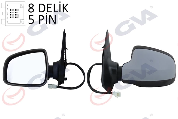DIŞ DİKİZ AYNASI SOL SANDERO STEPWAY 12> ELEKTRİKLİ+ISITMALI+ASTARLI+KONVEKS (SENSÖRSÜZ) VM-6804EHPL