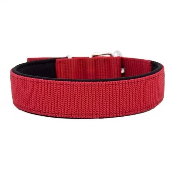 Doggie Comfort Dokuma Köpek Boyun Tasması Large Kırmızı 4x57-65 Cm - 1