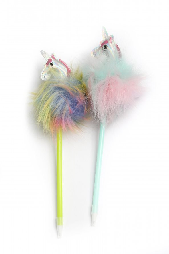 Tüylü Unicorn Tükenmez Kalem