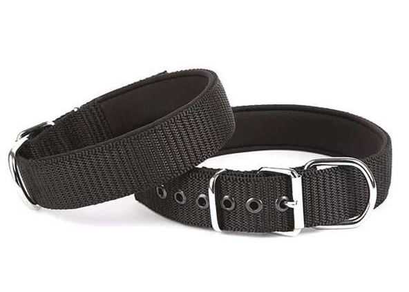 Doggie Comfort Dokuma Köpek Boyun Tasması Medium Siyah 4x52-60 Cm - 1