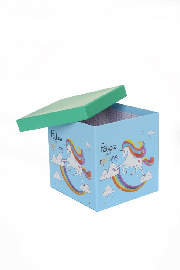 10Lu Kare Unicorn Karton Kutu Seti - 3