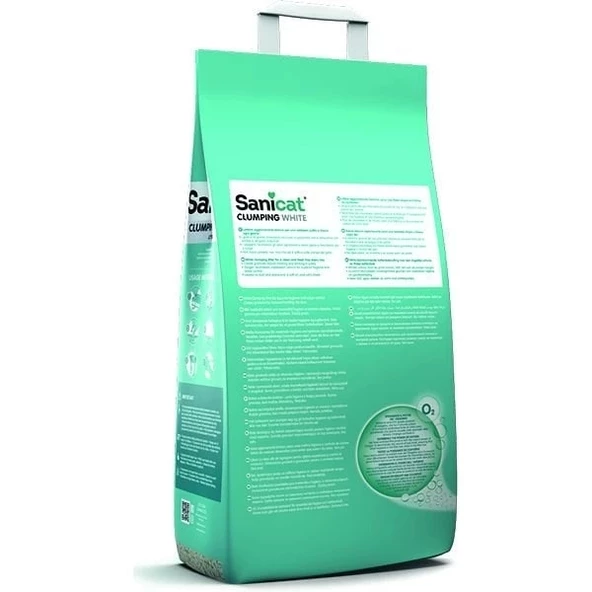 Sanicat Clumping White Cotton Oksijen Kontrol Topaklanan Kedi Kumu 10 Lt - 2