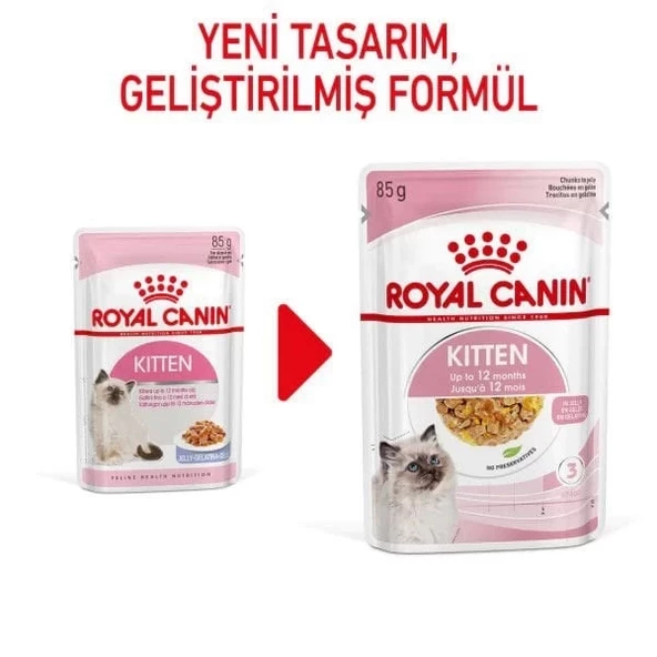 Royal Canin Kitten Jelly Pouch Yavru Konserve Kedi Maması 85 Gr - 4