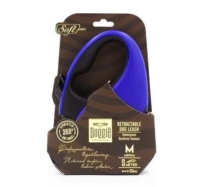 Doggie Soft Otomatik Köpek Uzatma Tasması Medium Royal Mavi 25 Kg 5 Mt - 2