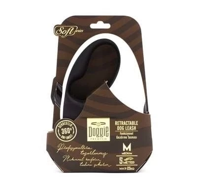 Doggie Soft Otomatik Köpek Uzatma Tasması Medium Beyaz 25 Kg 5 Mt - 2