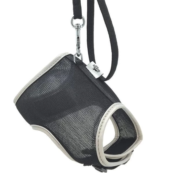 Cattie Havalı Dokuma Kedi Göğüs ve Gezdirme Takımı Medium Siyah 1x25-35 Cm - 2