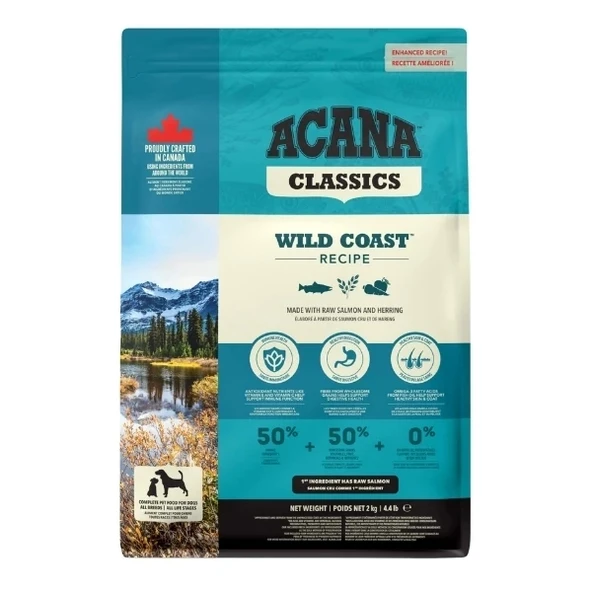 Acana Classics Wild Coast Düşük Tahıllı Balık Sebzeli Yetişkin Köpek Maması 2 Kg - 1