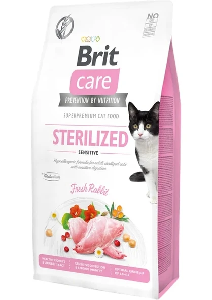 Brit Care Hipoalerjenik Sterilized Sensitive Tavşanlı Tahılsız Kısırlaştırımış Kedi Maması 2 Kg