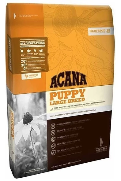 Acana Puppy Large Tahılsız Tavuklu ve Balıklı Büyük Irk Yavru Köpek Maması 17 Kg