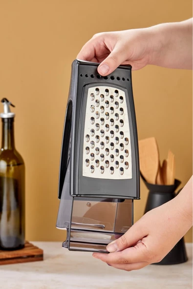 Cooker Lüx Model Hazneli Paslanmaz Çelik Rende - Resim 2