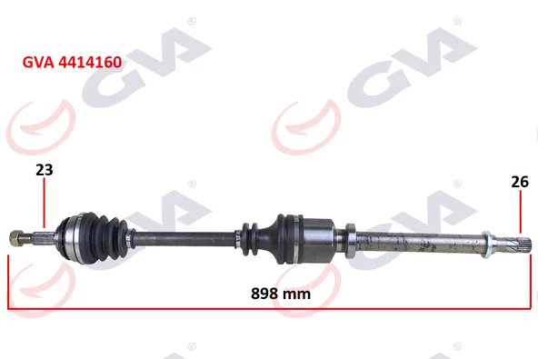 KOMPLE AKS SAĞ CLIO III 1.5 DCI 05- LOGAN 1.4-1.6-1.5 DCİ 07- 897mm