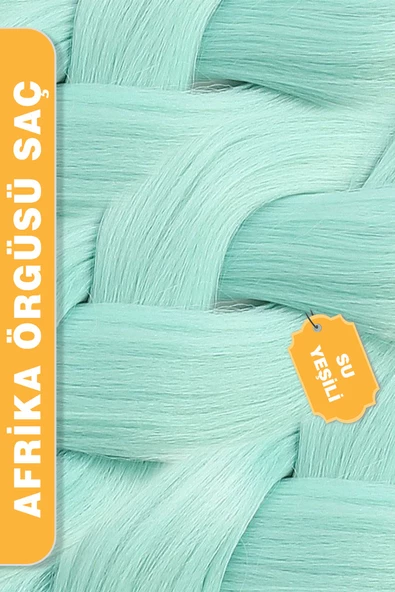 Afrika Zenci Örgüsü Rasta Ve Box Braid için Sentetik Saç - Su Yeşili - Resim 5