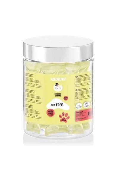 Mhauw Tavuklu Krema Kedi Ödülü 15gr*30 lu Kavanoz  Skt:06/2027 ürün görseli