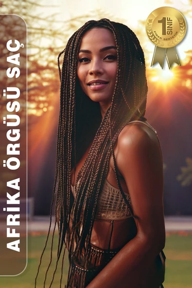 Afrika Zenci Örgüsü Rasta Ve Box Braid için Sentetik Saç - Kızıl Kahve