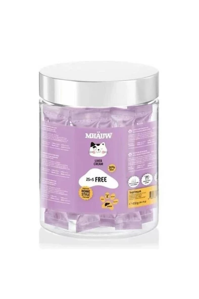 Mhauw Ciğerli Sıvı Kedi Ödülü 15gr*30 lu Kavanoz  Skt:06/2027 ürün görseli