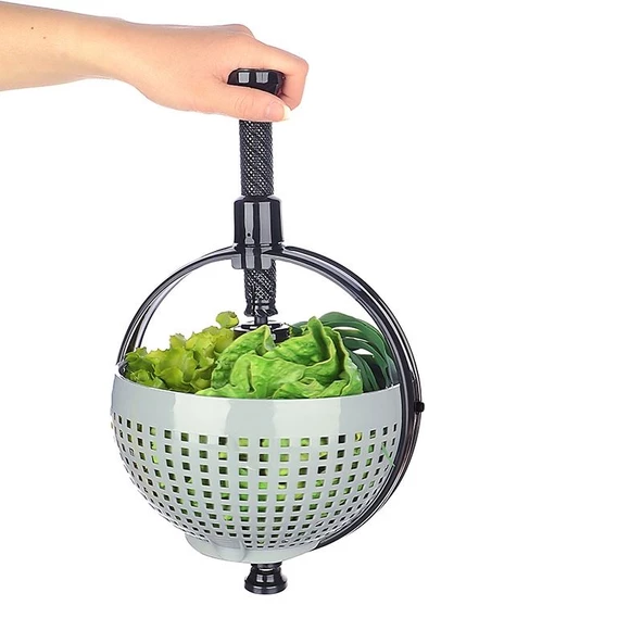 Hızlı Salata Kurutucu Süzgeç- Dönerli Süzgeç Dev Boy - 4