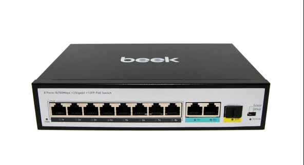 8 Ports 10/100Mbps PoE Switch with 31000Mbps Uplink