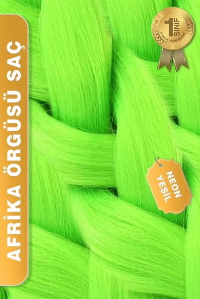 Afrika Zenci Örgüsü Rasta Ve Box Braid için Sentetik Saç - Neon Yeşil - Resim 5