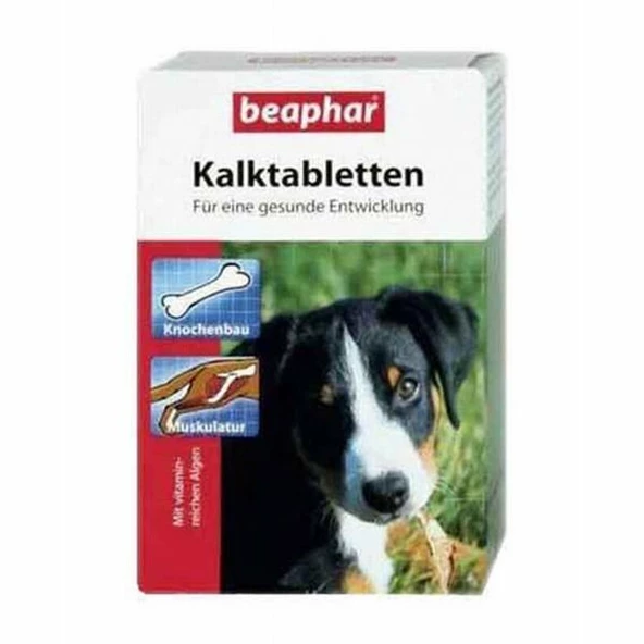 Beaphar Kalktabletten Kemik Gelişimi Sağlayan Köpek Kalsiyum Tableti 180 Adet