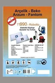 ARÇELİK 7610 ROBOTTO SÜPÜRGE  BEZ TOZ TORBASI 5 AD