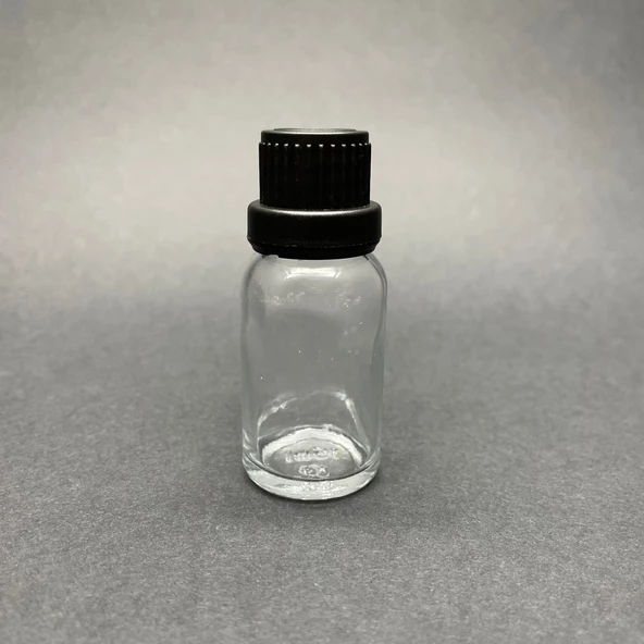 10ml şeffaf, içten damlalıklı kapak, 24 adet Siyah damlatmalı kapak, Esans şişesi, Boş şişe, Aroma Şişesi