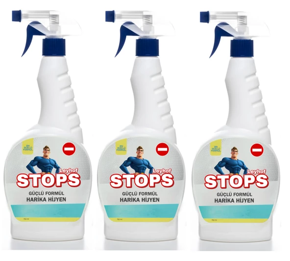 Leyhof 3 Adet Leke Çıkarıcı 750ml Stop Harika Hijyen Forte - 2