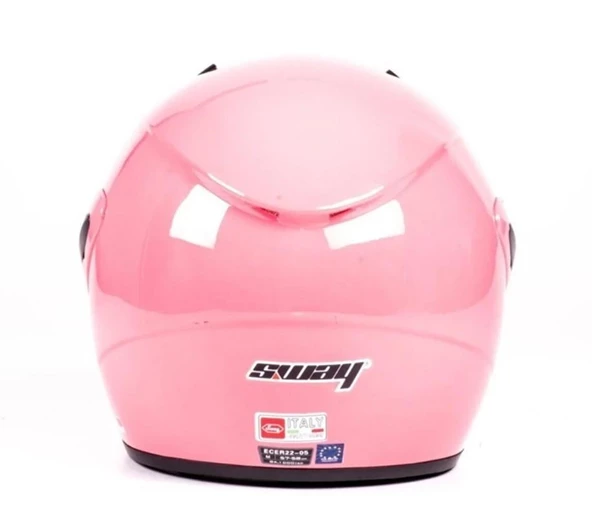 Sway Xbyc 700 Yarı Camlı Elektrikli Bisiklet Motosiklet Ve Scooter Kaskı XS Beden Pembe - 4