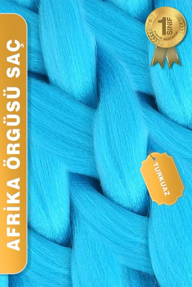 Afrika Zenci Örgüsü Rasta Ve Box Braid için Sentetik Saç - Turkuaz - Resim 6