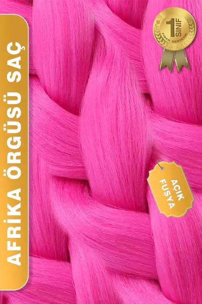 Afrika Zenci Örgüsü Rasta Ve Box Braid için Sentetik Saç - Açık Fuşya - Resim 5