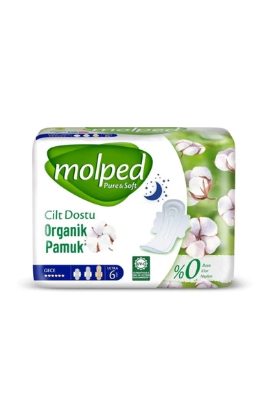 Molped Pure & Soft Gece 6'li Hijyenik Ped