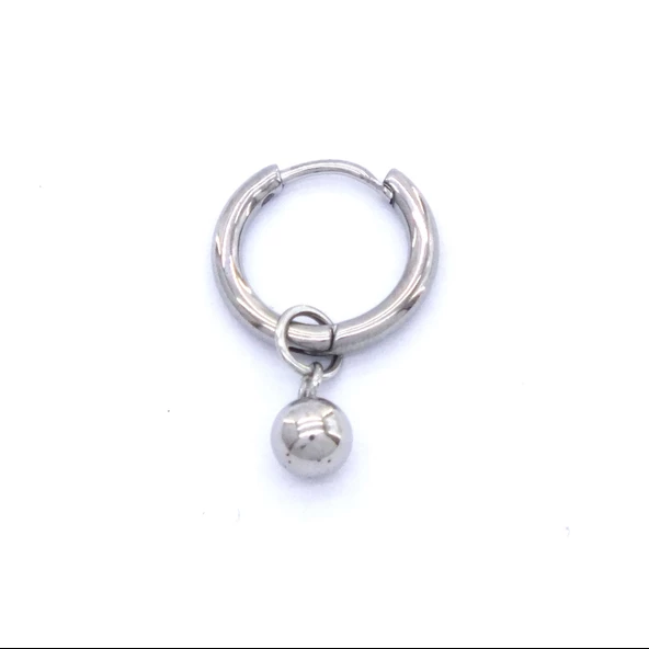 BZ 316L Çelik  Unisex Tek  Küre Küpe UNK-480