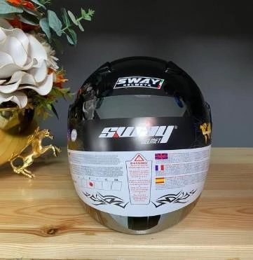 Sway Xbyc 700 Yarı Camlı Elektrikli Bisiklet Motosiklet Ve Scooter Kaskı 2XL Beden Siyah - 4
