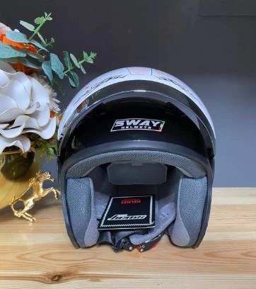 Sway Xbyc 700 Yarı Camlı Elektrikli Bisiklet Motosiklet Ve Scooter Kaskı 2XL Beden Siyah - 3