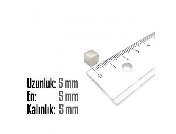 Neodyum Mıknatıs Küp 5x5x5mm  4 adet - 2