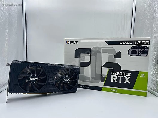 Palit RTX 3060 Dual 192 Bit GDDR6 12 GB Ekran Kartı  YENİLENMİŞ ÜRÜN 1 YIL GARANTİLİ FULL KUTU