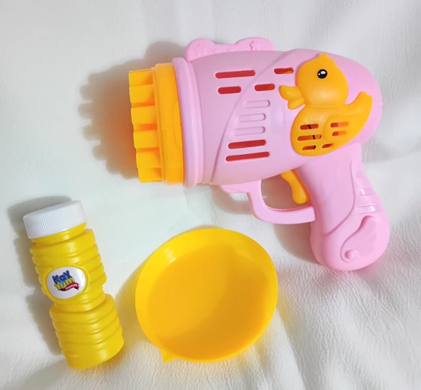 Oyuncak Ördekli Pilli Köpük Tabancası - Duck Bubble Gun - 4