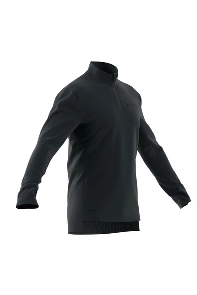 adidas MT Half Zi LS Mavi Erkek   Sweatshirt IW9208 - 3