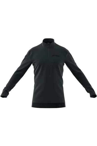 adidas MT Half Zi LS Mavi Erkek   Sweatshirt IW9208 - 2