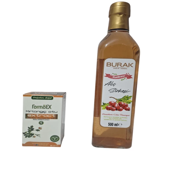 Kırlangıç otu göz damlası 50ml + Katkısız alıç sirkesi 500ml İkili avantajlı set