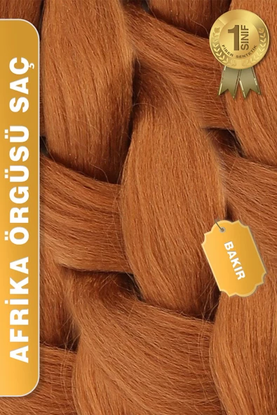 Afrika Zenci Örgüsü Rasta Ve Box Braid için Sentetik Saç - Bakır - Resim 3