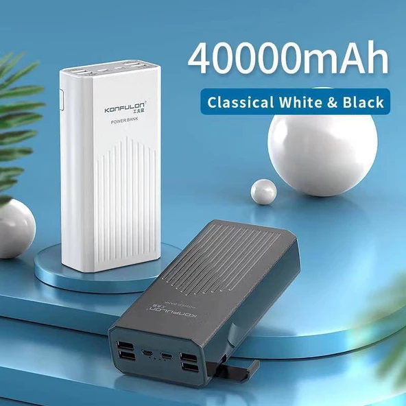 P40-Q 40000mAh Powerbank Hızlı Şarj Type-C ve 5 Çıkışla Taşınabilir Güç Kaynağınız - 5