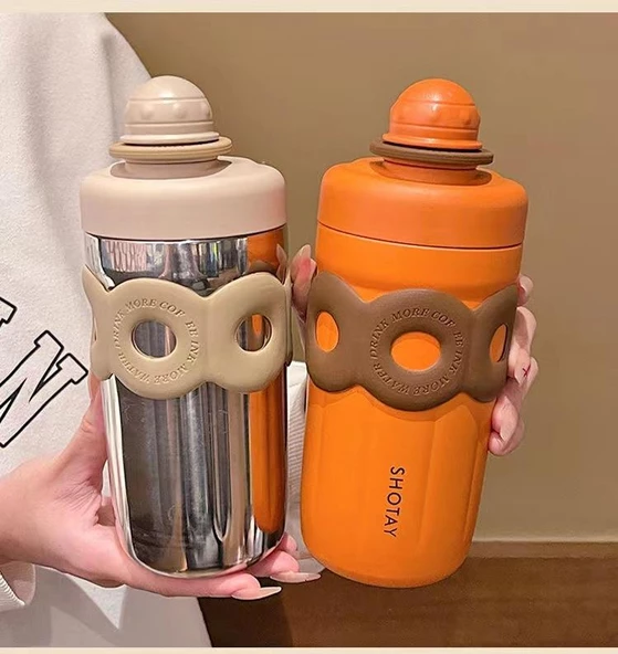 Shotay Donat Çelik Matara Çocuk 500Ml Kahverengi - 5