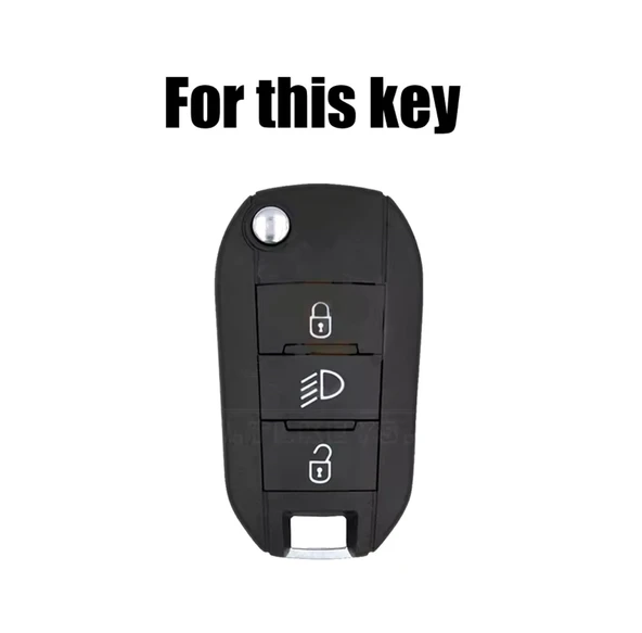 Peugeot  için Anahtar Koruma Kabı 208 301 308 508 5008 3008 MUTLAKA AÇIKLAMAYI OKUYUNUZ - Resim 2