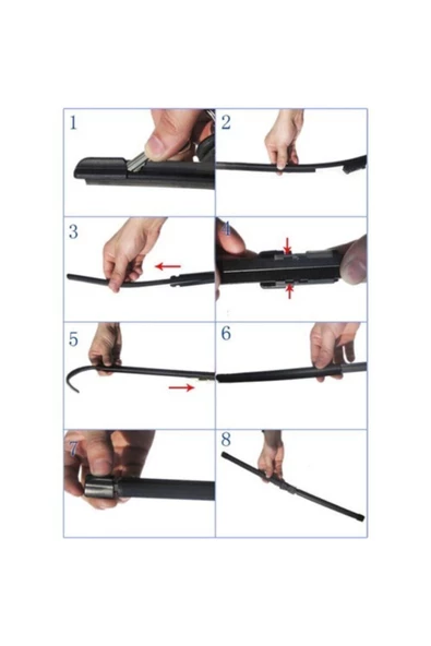 CARUB Her Sileceğe Uygun Silecek Lastiği 70 Cm 2 Adet - 5