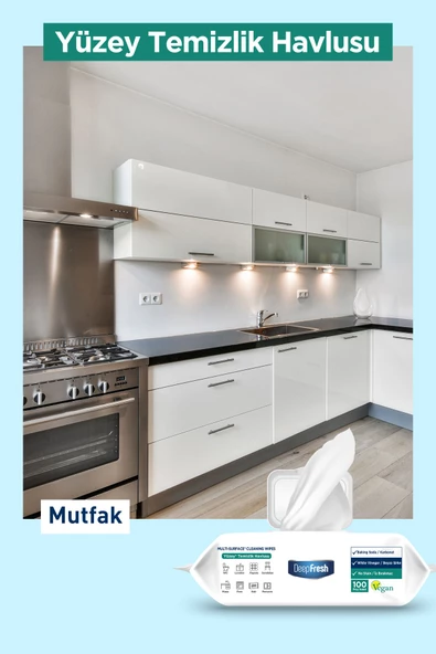 Iz Bırakmaz Yüzey Temizlik Havlusu Karbonat & Beyaz Sirke 100 Yaprak 3 Adet - 5