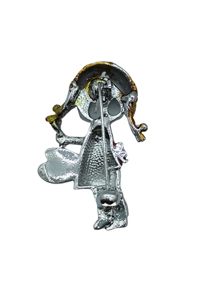 Renklerin Dansı Ressam Kız Broşu - Resim 4