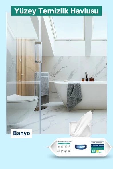 Iz Bırakmaz Yüzey Temizlik Havlusu Karbonat & Beyaz Sirke 100 Yaprak 3 Adet - 6